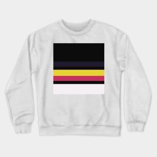 A sensational federation of Very Light Pink, Dark, Almost Black, Dark Pink and Piss Yellow stripes. Crewneck Sweatshirt